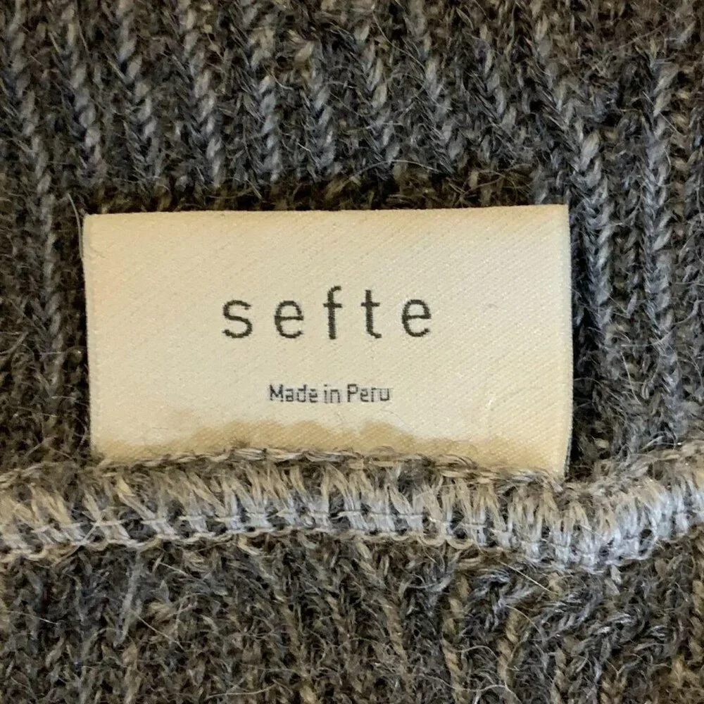 Sefte Living Women's‎ Kimsa Ribbed Baby Alpaca Tight Knit Wide Infinity Scarf